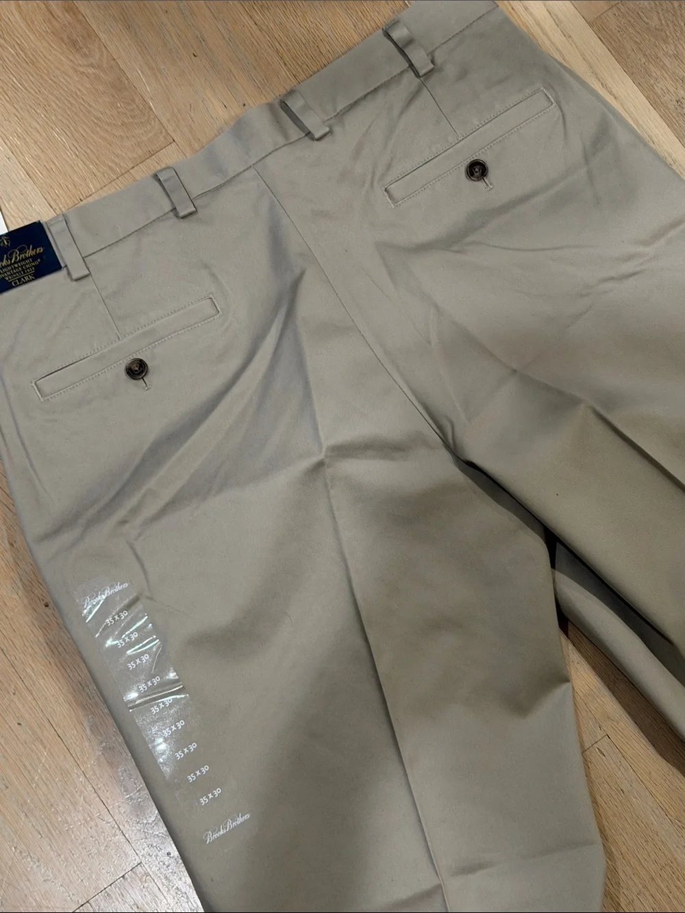 NWT Brooks Brothers Lightweight Advantage Chino Wrinkle Free Clark - 35x30